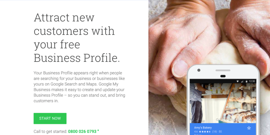 Google my business web page