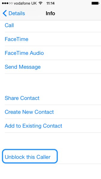 iPhone - Contact Now Blocked