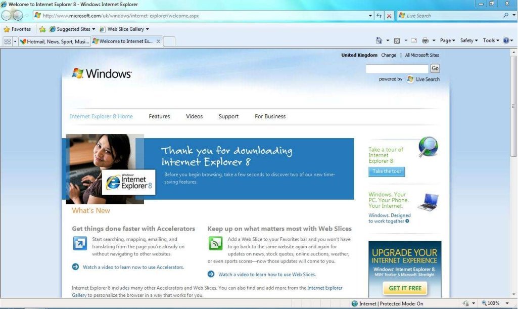 Internet Explorer 8 Internet Explorer 8
