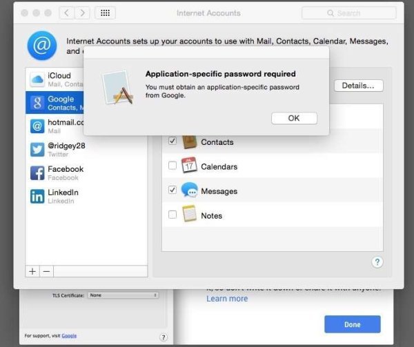 Google Account Password Screenshot