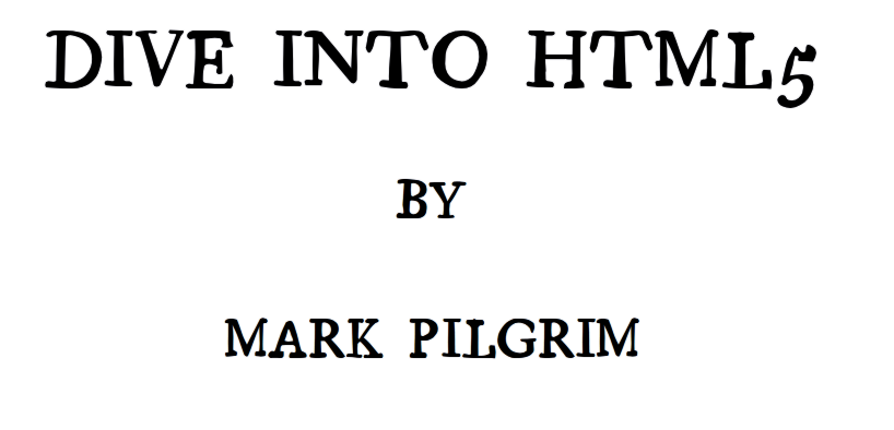 Dive Into HTML5