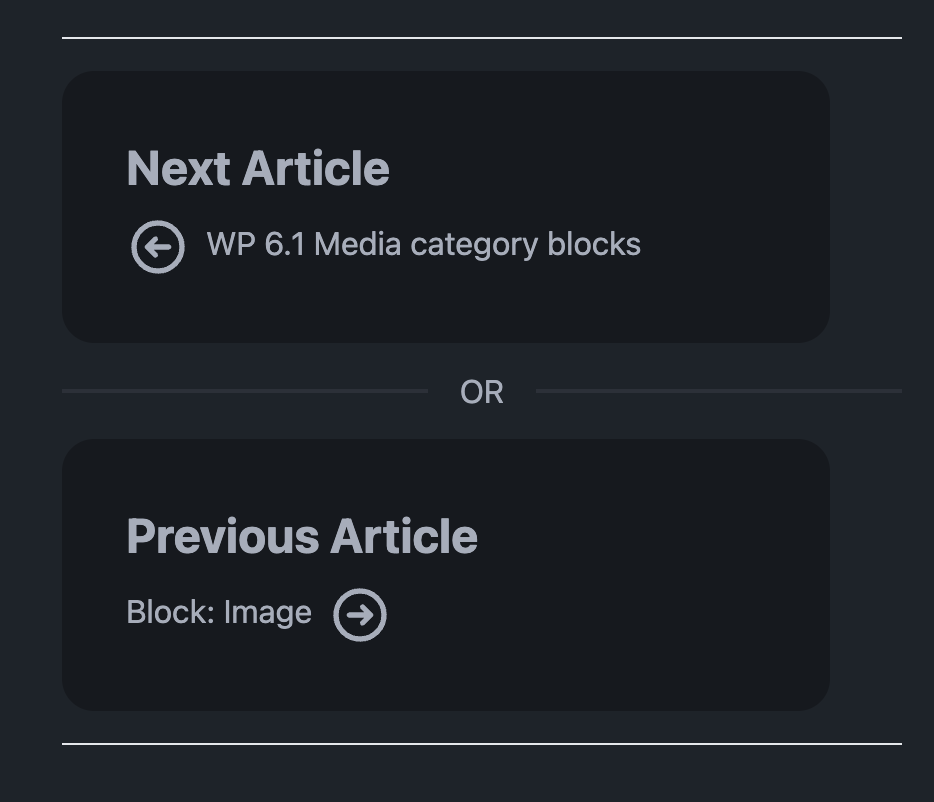 Next/Previous Post Navigation on small screen